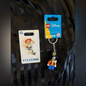 *2 FOR 1* Disney LEGO Goofy Keychain AND Disney Toy Story Jessie Pin